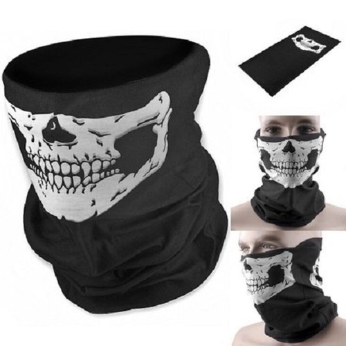 Skull face mask neck warmer - face,