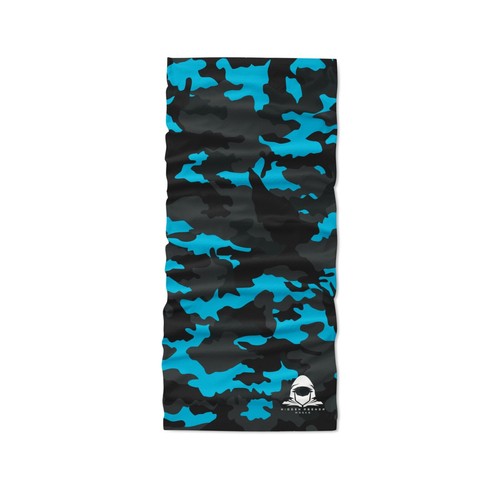 Aqua camo snood face - camo,